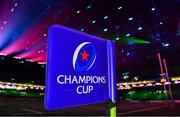 20 October 2018; A view of a Champions Cup corner flag prior to the Heineken Champions Cup Pool 4 Round 2 match between Racing 92 and Ulster at Paris La Defence Arena, in Paris, France. Photo by Brendan Moran/Sportsfile