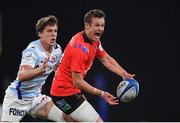 20 October 2018; Billy Burns of Ulster in action against Xavier Chauveau of Racing 92 during the Heineken Champions Cup Pool 4 Round 2 match between Racing 92 and Ulster at Paris La Defence Arena, in Paris, France. Photo by Brendan Moran/Sportsfile