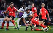 20 October 2018; Guram Gogichashvili of Racing 92 is tackled by Michael Lowry of Ulster during the Heineken Champions Cup Round Pool 4 Round 2 match between Racing 92 and Ulster at Paris La Defence Arena, in Paris, France. Photo by Brendan Moran/Sportsfile