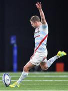 20 October 2018; Finn Russell of Racing 92 kicks a penalty during the Heineken Champions Cup Pool 4 Round 2 match between Racing 92 and Ulster at Paris La Defence Arena, in Paris, France. Photo by Brendan Moran/Sportsfile