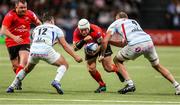 20 October 2018; Rory Best of Ulster is tackled by Henry Chavancy, left, and Dominic Bird of Racing 92 during the Heineken Champions Cup Pool 4 Round 2 match between Racing 92 and Ulster at Paris La Defence Arena, in Paris, France. Photo by John Dickson/Sportsfile