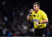 20 October 2018; Referee Nigel Owens during the Heineken Champions Cup Pool 4 Round 2 match between Racing 92 and Ulster at Paris La Defence Arena, in Paris, France. Photo by Brendan Moran/Sportsfile
