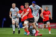 20 October 2018; Craig Gilroy of Ulster is tackled by Guram Gogichashvili of Racing 92 during the Heineken Champions Cup Pool 4 Round 2 match between Racing 92 and Ulster at Paris La Defence Arena, in Paris, France. Photo by Brendan Moran/Sportsfile