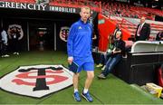 21 October 2018; Leinster head coach Leo Cullen arrives prior to the Heineken Champions Cup Pool 1 Round 2 match between Toulouse and Leinster at Stade Ernest Wallon, in Toulouse, France. Photo by Brendan Moran/Sportsfile