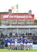 21 October 2018; Cratloe players stand for the national anthem before  the Clare County Senior Club Hurling Championship Final match between Cratloe and Ballyea at Cusack Park, in Ennis, Clare. Photo by Matt Browne/Sportsfile