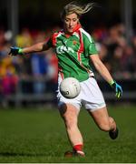 21 October 2018; Cora Staunton of Carnacon kicks a point during the Mayo County Senior Club Ladies Football Final match between Carnacon and Knockmore at Kilmeena GAA Club in Mayo. Photo by David Fitzgerald/Sportsfile