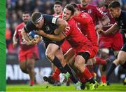21 October 2018; Seán Cronin of Leinster goes over to score his side's third try despite the efforts of Zack Holmes of Toulouse during the Heineken Champions Cup Pool 1 Round 2 match between Toulouse and Leinster at Stade Ernest Wallon, in Toulouse, France. Photo by Brendan Moran/Sportsfile