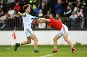 21 October 2018; Niall Kelly of Athy tangles with Seán Healy of Moorefield during the Kildare County Senior Club Football Championship Final match between Athy and Moorefield at St Conleth's Park, in Newbridge, Kildare. Photo by Piaras Ó Mídheach/Sportsfile