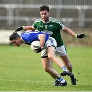 21 October 2018; Brendan McDyre of Naomh Conaill Glenties in action against Odhrán Mac Niallais of Gaoth Dobhair  during the Donegal County Senior Club Football Championship Final match between Naomh Conaill Glenties and Gaoth Dobhair at MacCumhaill Park, in Ballybofey, Donegal. Photo by Oliver McVeigh/Sportsfile