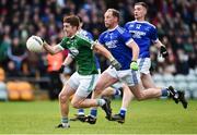 21 October 2018; Christopher McFadden of Gaoth Dobhair in action against Anthony Thompson of Naomh Conaill Glenties during the Donegal County Senior Club Football Championship Final match between Naomh Conaill Glenties and Gaoth Dobhair at MacCumhaill Park, in Ballybofey, Donegal. Photo by Oliver McVeigh/Sportsfile