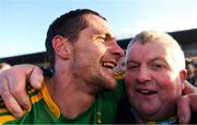 21 October 2018; Timmy Hammersley of Clonoulty / Rossmore celebrates with his dad, Joe, after the Tipperary Water County Senior Hurling Championship Final between Clonoulty / Rossmore and Nenagh Éire Óg at Semple Stadium, in Thurles, Tipperary. Photo by Ray McManus/Sportsfile