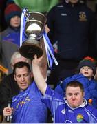 21 October 2018; Coalisland captain Stephen McNally and Shane Corr lift the cup after winning the Tyrone County Senior Club Football Championship Final match between Coalisland Fianna and Killyclogher St Mary's at Healy Park, Omagh, in Tyrone. Photo by Philip Fitzpatrick/Sportsfile