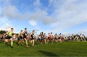 21 October 2018; Runners compete during the Autumn Open International Cross Country Festival at the National Sports Campus in Abbottstown, Dublin. Photo by Harry Murphy/Sportsfile