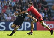 21 October 2018; Sean O'Brien of Leinster is tackled by Florian Verhaeghe of Toulouse during the Heineken Champions Cup Pool 1 Round 2 match between Toulouse and Leinster at Stade Ernest Wallon, in Toulouse, France. Photo by Brendan Moran/Sportsfile