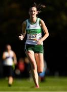 21 October 2018; Karen Crossan of Raheny Shamrock A.C. Co. Dublin, competing in the Senior Female's during the Autumn Open International Cross Country Festival at the National Sports Campus in Abbottstown, Dublin. Photo by Harry Murphy/Sportsfile