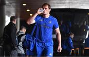 21 October 2018; Rhys Ruddock of Leinster arrives prior to the Heineken Champions Cup Round Pool 1 Round 2 match between Toulouse and Leinster at Stade Ernest Wallon, in Toulouse, France. Photo by Brendan Moran/Sportsfile