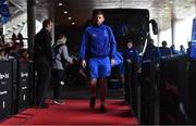 21 October 2018; Ross Byrne of Leinster arrives prior to the Heineken Champions Cup Round Pool 1 Round 2 match between Toulouse and Leinster at Stade Ernest Wallon, in Toulouse, France. Photo by Brendan Moran/Sportsfile