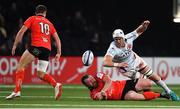 20 October 2018; Andrew Warwick of Ulster and Bernard Le Roux of Racing 92 compete for a loose ball during the Heineken Champions Cup Round Pool 4 Round 2 between Racing 92 and Ulster at Paris La Defence Arena, in Paris, France. Photo by Brendan Moran/Sportsfile