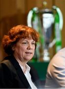 22 October 2018; Chair of IRFU Women’s Sub Committee Mary Quinn during an IRFU Strategic Plan press briefing at the Aviva Stadium in Dublin. Photo by Ramsey Cardy/Sportsfile