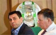 22 October 2018; IRFU Performance Director David Nucifora, left, and IRFU Chief Executive Philip Browne during an IRFU Strategic Plan press briefing at the Aviva Stadium in Dublin. Photo by Ramsey Cardy/Sportsfile