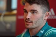 22 October 2018; Sam Arnold during a Munster Rugby press conference at the University of Limerick in Limerick. Photo by Diarmuid Greene/Sportsfile
