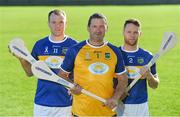 22 October 2018; Former Tipperary players, from left, Lar Corbett, Brendan Cummins, and Paddy Stapleton in attendance at the launch of the Tipperary v Kilkenny: The Legends Return — a benefit match for Amanda Stapleton. Henry Shefflin, Tommy Walsh, Lar Corbett, Eoin Kelly and a host of current stars will line out for this fantastic cause on November 3rd in Borrisoleigh GAA, Co Tipperary — get your adults tickets for just €20 in Centra or on Tickets.ie; Under-16s are free. https://secure.tickets.ie/Listing/EventInformation/39036/amanda-stapleton-benefit-match-tipperary-v-kilkenny-bishop-quinlan-park-3-November-2018. During an Amanda Stapleton Benefit Match media event at Borrisoleigh GAA Club in Borrisoleigh, Tipperary. Photo by Piaras Ó Mídheach/Sportsfile