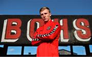 22 October 2018; Mitchell Byrne of Bohemians U19s poses for a portrait during the Bohemians Uefa Youth League press briefing at Dalymount Park in Dublin. Photo by Seb Daly/Sportsfile