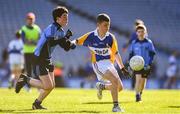 22 October 2018; Luke Perry of Scoil Treasa, Firhouse, Co. Dublin, in action against Fintan Lydon of St Mary's BNS, Booterstown, Co. Dublin, during day 1 of the Allianz Cumann na mBunscol Finals at Croke Park in Dublin.  Photo by Sam Barnes/Sportsfile