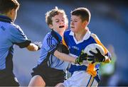 22 October 2018; Luke Perry of Scoil Treasa, Firhouse, Co. Dublin, in action against Rory Treacy of St Mary's BNS, Booterstown, Co. Dublin, during day 1 of the Allianz Cumann na mBunscol Finals at Croke Park in Dublin.  Photo by Sam Barnes/Sportsfile