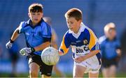 22 October 2018; Cononr Lougheed of Scoil Treasa, Firhouse, Co. Dublin, in action against Louis Bolger of St Mary's BNS, Booterstown, Co. Dublin, during day 1 of the Allianz Cumann na mBunscol Finals at Croke Park in Dublin.  Photo by Sam Barnes/Sportsfile
