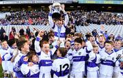 22 October 2018; Cathal Manning of Scoil Mhuire BNS and teammates celebrate with the cup during day 1 of the Allianz Cumann na mBunscol Finals at Croke Park in Dublin.  Photo by Sam Barnes/Sportsfile