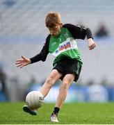 23 October 2018; Senan Bolger from St. Mary's BNS, Lucan, Co. Dublin during day 2 of the Allianz Cumann na mBunscol Finals at Croke Park in Dublin. Photo by Harry Murphy/Sportsfile