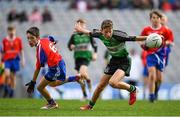 23 October 2018; Alex Leonard from St. Mary's BNS, Lucan, Co. Dublin in action against Luke O'Boyle from Belgrove Senior BNS, Clontarf, Co. Dublin during day 2 of the Allianz Cumann na mBunscol Finals at Croke Park in Dublin. Photo by Harry Murphy/Sportsfile