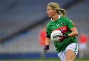 23 October 2018; Cora Staunton, former Mayo footballer, representing Mayo, during the Charity Croke Park Challenge 2018 Self Help Africa match between Cork and Mayo at Croke Park in Dublin. Photo by Piaras Ó Mídheach/Sportsfile