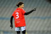 23 October 2018; Olympian Sonia O’Sullivan, representing Cork, during the Charity Croke Park Challenge 2018 Self Help Africa match between Cork and Mayo at Croke Park in Dublin. Photo by Piaras Ó Mídheach/Sportsfile