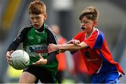 23 October 2018; Senan Bolger from St. Mary's BNS, Lucan, Co. Dublin in action against Philip Dalton from Belgrove Senior BNS, Clontarf, Co. Dublin during day 2 of the Allianz Cumann na mBunscol Finals at Croke Park in Dublin. Photo by Harry Murphy/Sportsfile