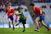 23 October 2018; Sam Curran from St. Mary's BNS, Lucan, Co. Dublin in action against Tiernan O'Brien from Belgrove Senior BNS, Clontarf, Co. Dublin during day 2 of the Allianz Cumann na mBunscol Finals at Croke Park in Dublin. Photo by Harry Murphy/Sportsfile