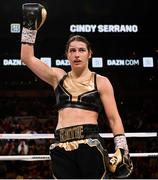 20 October 2018; Katie Taylor following her WBA & IBF Female Lightweight World title bout against Cindy Serrano at TD Garden in Boston, Massachusetts, USA. Photo by Stephen McCarthy/Sportsfile
