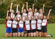 24 October 2018; The IT Sligo team celebrate after the intermediate final against Maynooth University at the 2018 Gourmet Food Parlour HEC Freshers Blitz at Dublin City University in Dublin. Photo by Matt Browne/Sportsfile