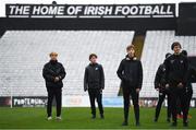 24 October 2018; FC Midtjylland players inspect the pitch prior to the UEFA Youth League, 1st Round, 2nd Leg, match between Bohemians and FC Midtjylland at Dalymount Park in Dublin. Photo by Harry Murphy/Sportsfile