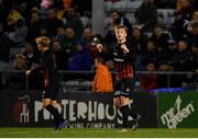 24 October 2018; Casper Tengstedt of FC Midtjylland celebrates after scoring his side's second goal during the UEFA Youth League, 1st Round, 2nd Leg, match between Bohemians and FC Midtjylland at Dalymount Park in Dublin. Photo by Harry Murphy/Sportsfile