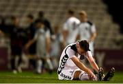 24 October 2018; Steve Nolan of Bohemians reacts following the UEFA Youth League, 1st Round, 2nd Leg, match between Bohemians and FC Midtjylland at Dalymount Park in Dublin. Photo by Harry Murphy/Sportsfile