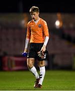 24 October 2018; Seán Bohan of Bohemians looks dejected following the UEFA Youth League, 1st Round, 2nd Leg, match between Bohemians and FC Midtjylland at Dalymount Park in Dublin. Photo by Harry Murphy/Sportsfile