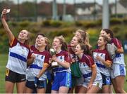 24 October 2018; University of Limerick players celebrate with the cup after the Senior final between University of Limerick and Mary Immaculate College Limerick at the 2018 Gourmet Food Parlour HEC Freshers Blitz at Dublin City University in Dublin. Photo by Matt Browne/Sportsfile