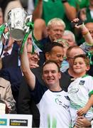 19 August 2018; Limerick team doctor James Ryan lifts the Liam MacCarthy Cup following the GAA Hurling All-Ireland Senior Championship Final match between Galway and Limerick at Croke Park in Dublin. Photo by Ray McManus/Sportsfile