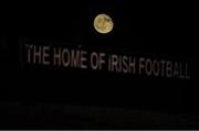 26 October 2018; A full moon rises above Dalymount Park during the SSE Airtricity League Premier Division match between Bohemians and Dundalk at Dalymount Park in Dublin. Photo by Stephen McCarthy/Sportsfile