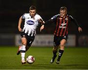 26 October 2018; Patrick McEleney of Dundalk in action against JJ Lunney of Bohemians during the SSE Airtricity League Premier Division match between Bohemians and Dundalk at Dalymount Park in Dublin. Photo by Stephen McCarthy/Sportsfile