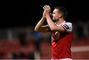 26 October 2018; Conan Byrne of St Patrick's Athletic acknowledges supporters after being substituted during the SSE Airtricity League Premier Division match between St Patrick's Athletic and Derry City at Richmond Park in Dublin. Photo by Tom Beary/Sportsfile