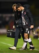 26 October 2018; Patrick Hoban of Dundalk with physiotherapist Danny Miller after the SSE Airtricity League Premier Division match between Bohemians and Dundalk at Dalymount Park in Dublin. Photo by Stephen McCarthy/Sportsfile