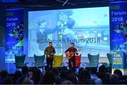 27 October 2018; The 2 Johnnie's performing during the #GAAyouth Forum 2018 at Croke Park in Dublin. Photo by Piaras Ó Mídheach/Sportsfile